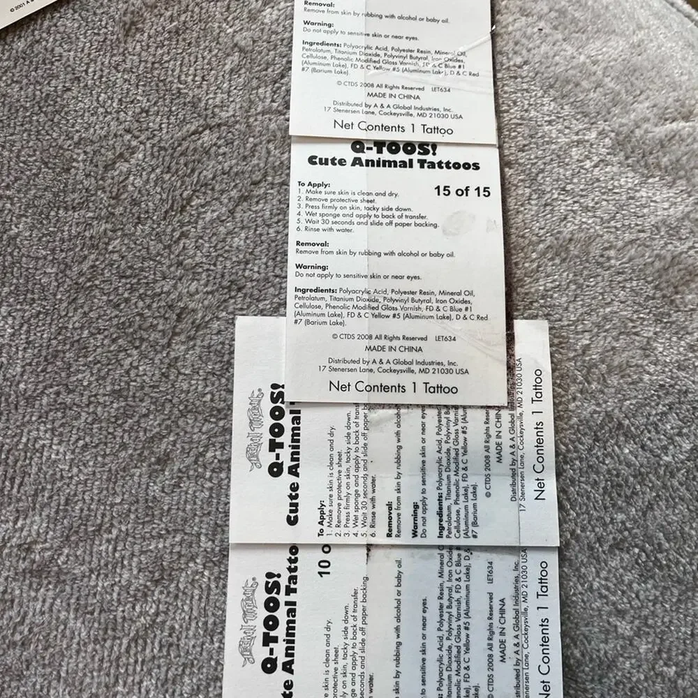 Vintage Temporary Tattoos and Vintage sticker lot (Spongebob, Hulk, etc)
